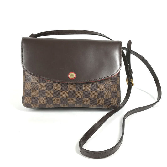 Louis Vuitton N48259 Damier Twice Canvas Brown Shoulder Bag