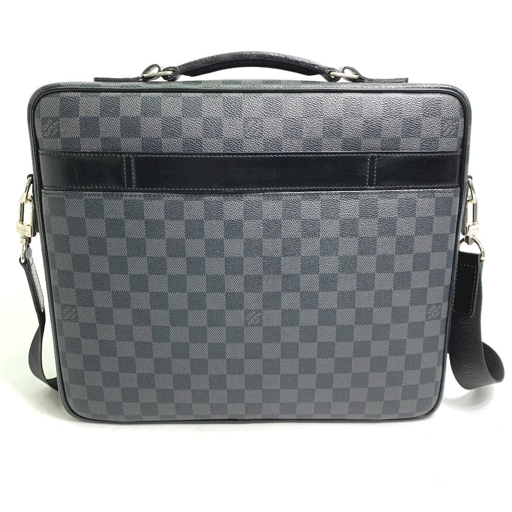 Louis Vuitton Business N58030 Damier Grafitto Damier Canvas Black Crossbody Bag