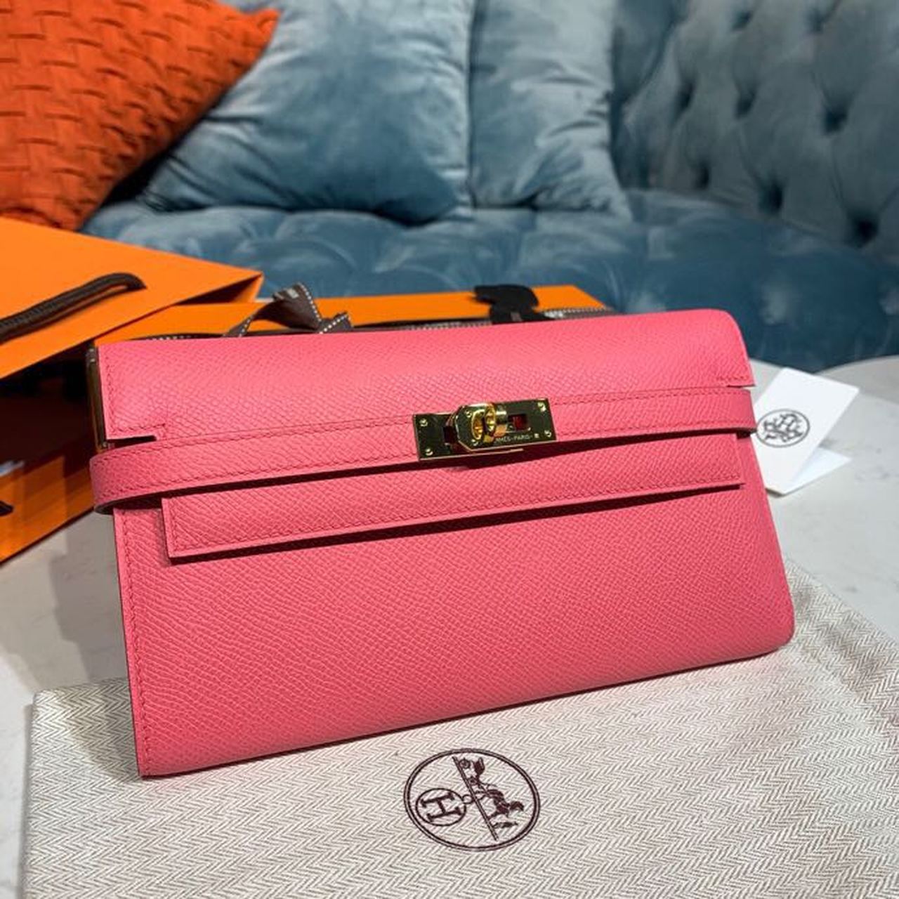 Top Quality Kelly Wallet To Go Woc Pink Gold Crossbody Bag