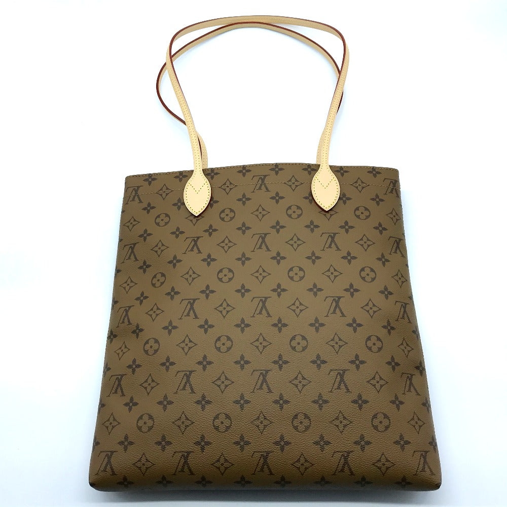 Louis Vuitton M45198 reverse Video Print Monogram Canvas Brown Tote Bag