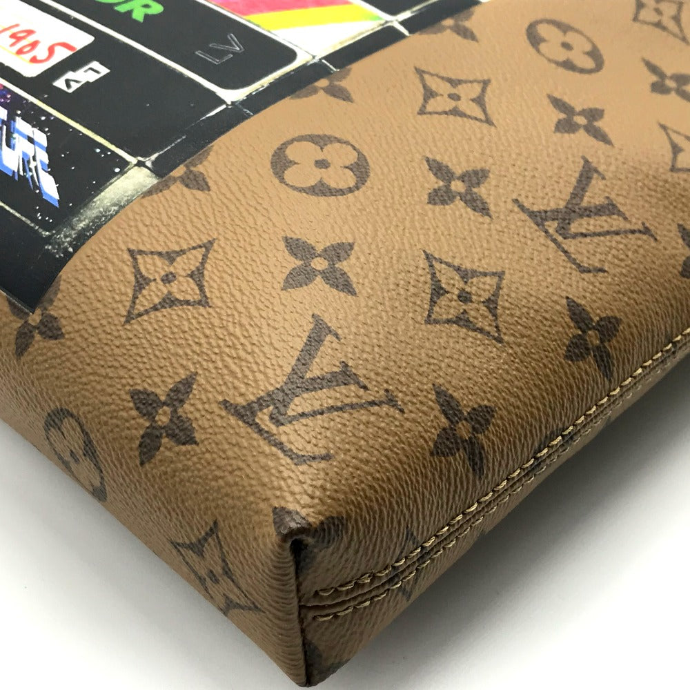 Louis Vuitton M45198 reverse Video Print Monogram Canvas Brown Tote Bag