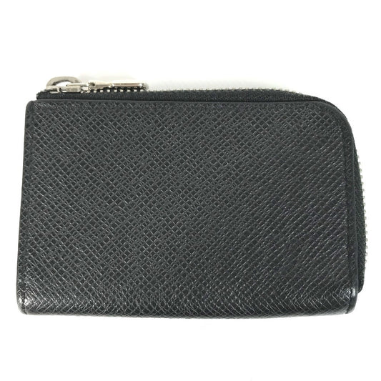 Louis Vuitton Coin M63375 Taiga Porto Leather Black Handbag