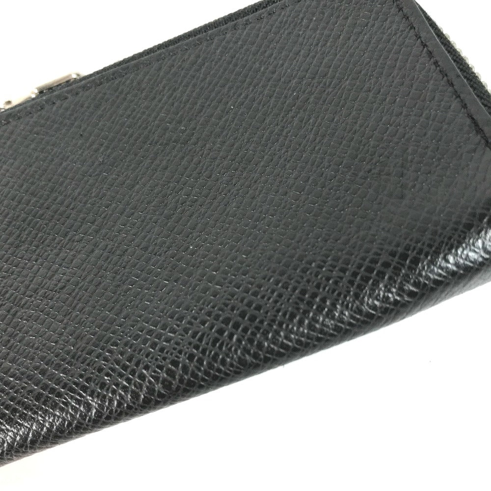 Louis Vuitton Coin M63375 Taiga Porto Leather Black Handbag