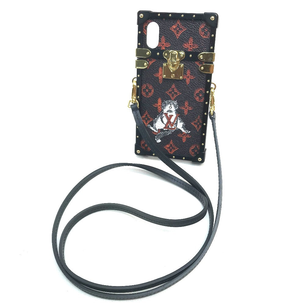 Louis Vuitton iPhone M63891 x Transformed Eye Monogram Canvas Black Orange Handbag