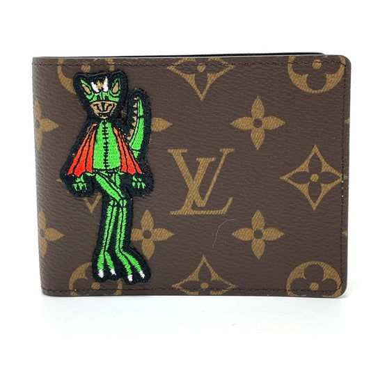 Louis Vuitton Folded Animal Portefeuille Slender NM Monogram Canvas Brown Wallet Case