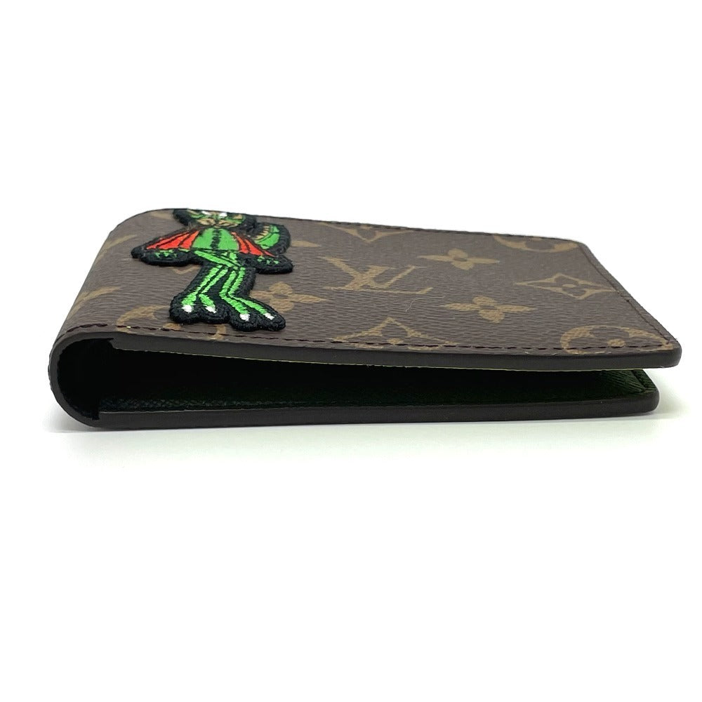 Louis Vuitton Folded M80156 Animal Monogram Canvas Brown Wallet Case