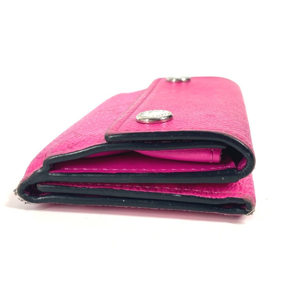 Louis Vuitton Trifold M30773 Taiga Taigalama Discovery Monogram Leather Canvas Pink Wallet Case