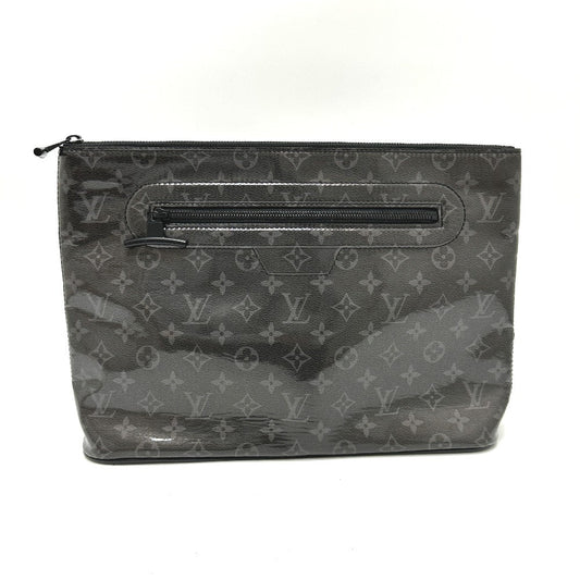 Louis Vuitton M63373 Plastics Eclipse Glaze Pochette Monogram Black Clutch Bag