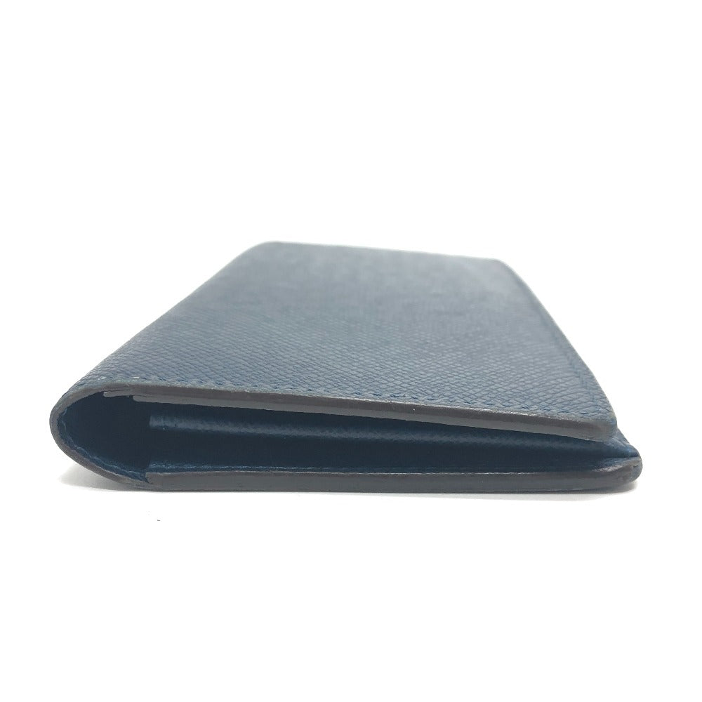 Louis Vuitton Long Purse M64010 Taiga Leather Blue Wallet Case
