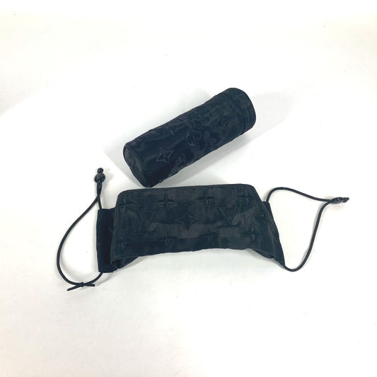 Louis Vuitton Pouch M77147 polyester mesh Mask Monogram Black Handbag