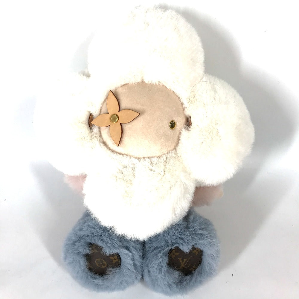 Louis Vuitton Plush Doll Brushed Shiny fur Leather Calf White Handbag