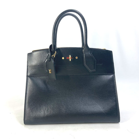 Louis Vuitton M53015 City Steamer MM Leather Black Handbag