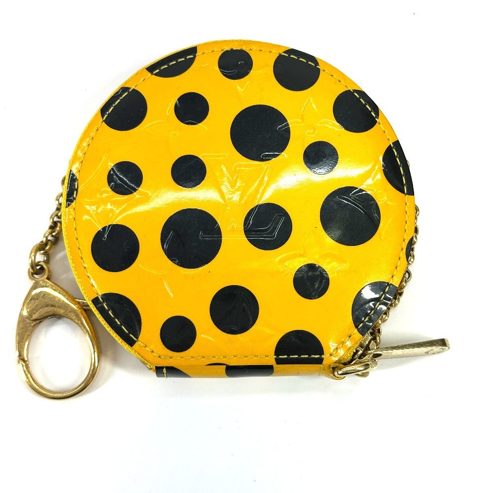 Louis Vuitton Coin M91569 yellow Vernis Yayoi Leather Patent Handbag