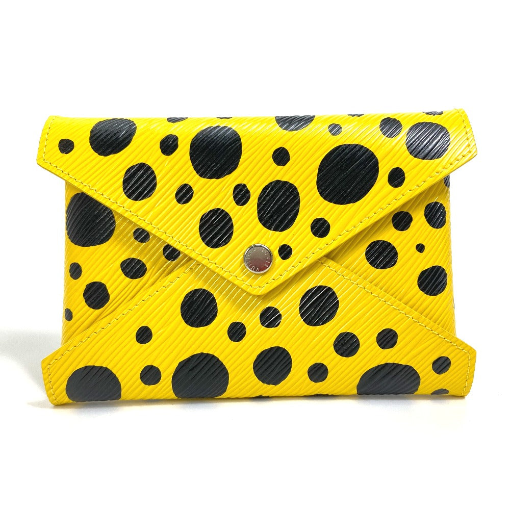 Louis Vuitton Pouch M81959 Yellow x yellow Leather Black Clutch Bag