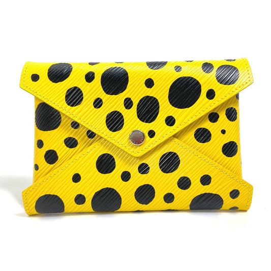 Louis Vuitton Pouch M81959 Yellow x yellow Leather Black Clutch Bag