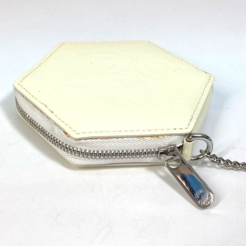 Louis Vuitton Coin M58219 Vernis Porto Monefrocon Leather Patent White Handbag