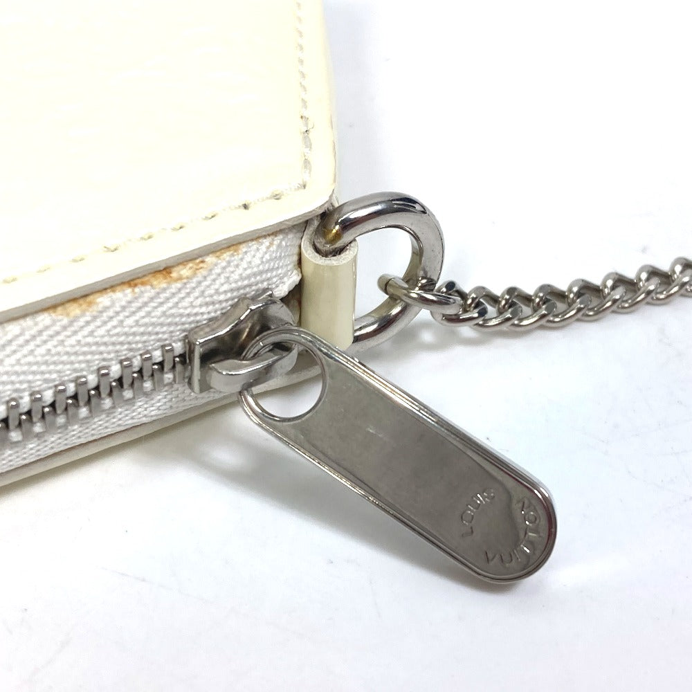 Louis Vuitton Coin M58219 Vernis Porto Monefrocon Leather Patent White Handbag