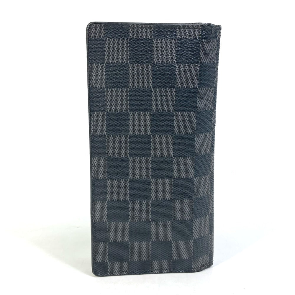 Louis Vuitton Long Purse N62655 Damier Grafitto Canvas Black Wallet Case