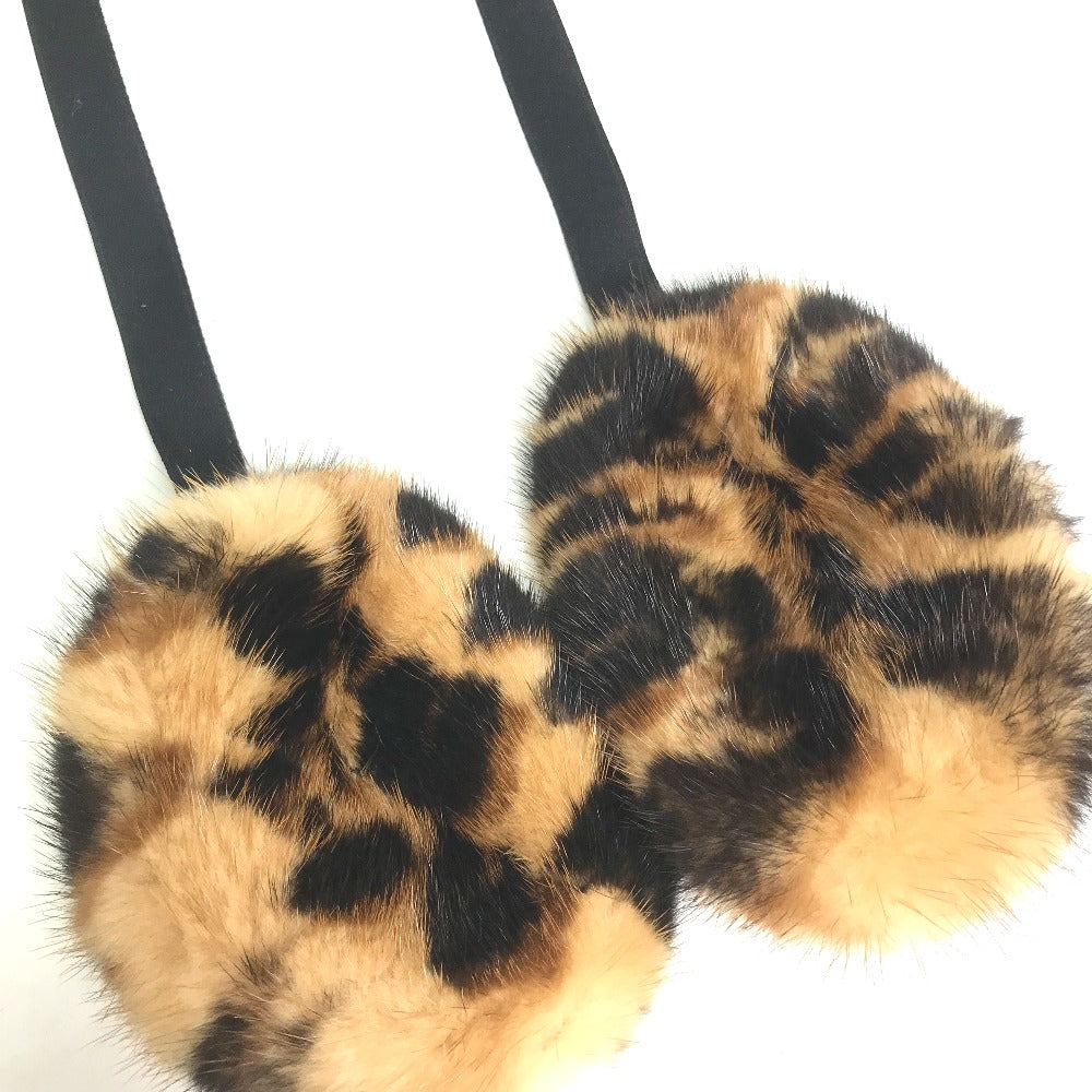 Louis Vuitton Earmuff fur Leopard Brown Handbag