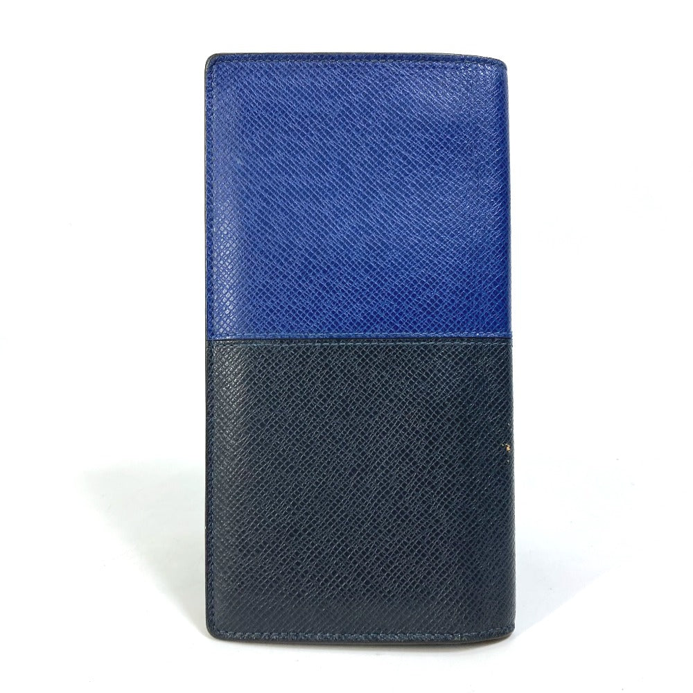 Louis Vuitton Long Purse M30713 Taiga Leather Navy Wallet Case