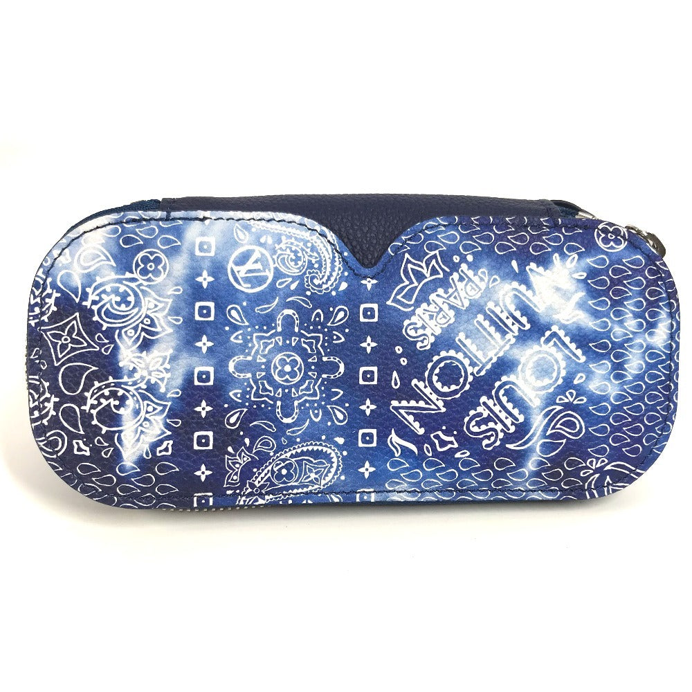 Louis Vuitton glasses bandana Etui Lunet GM Monogram Leather Blue Sunglasses