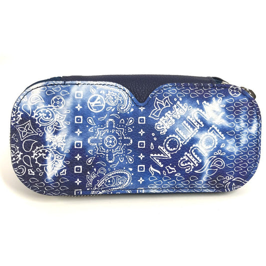 Louis Vuitton glasses bandana Etui Lunet GM Monogram Leather Blue Sunglasses