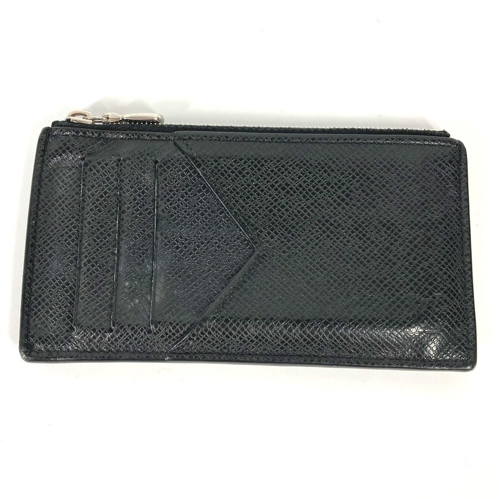 Louis Vuitton Coin M62914 Taiga Coin Leather Black Wallet Case