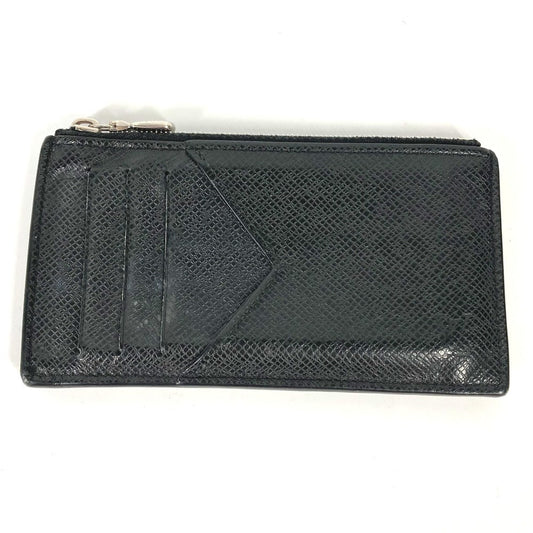 Louis Vuitton Coin M62914 Taiga Coin Leather Black Wallet Case