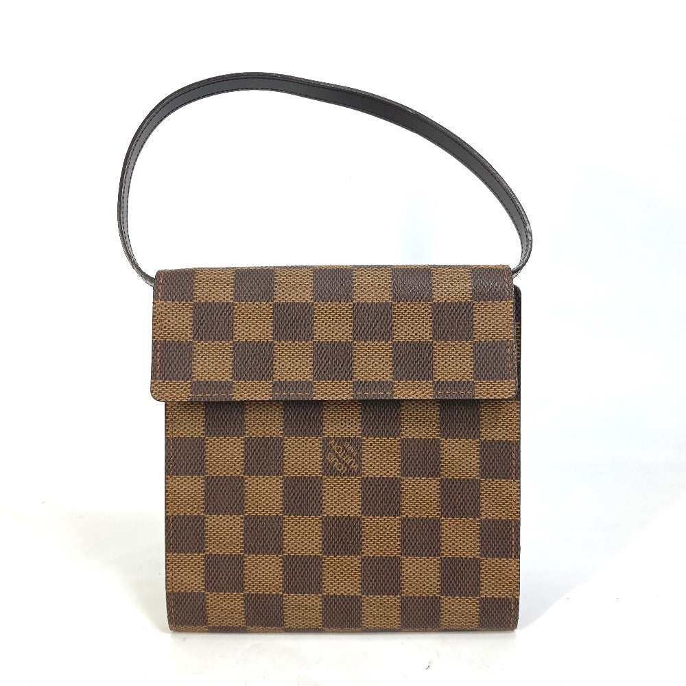Louis Vuitton M99074 Damier CD DVD Canvas Brown Handbag