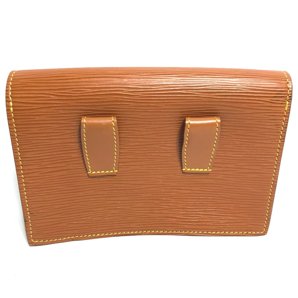 Louis Vuitton Pouch M52603 Epi Santure Leather Brown Handbag