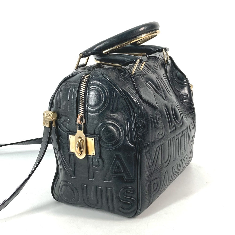 Louis Vuitton M95814 Limited Edition Speedy 20 Monogram Leather Black Mini Bag