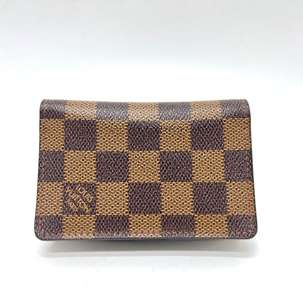Louis Vuitton M60502 Damier Organizer De Poch Canvas Brown Wallet Case