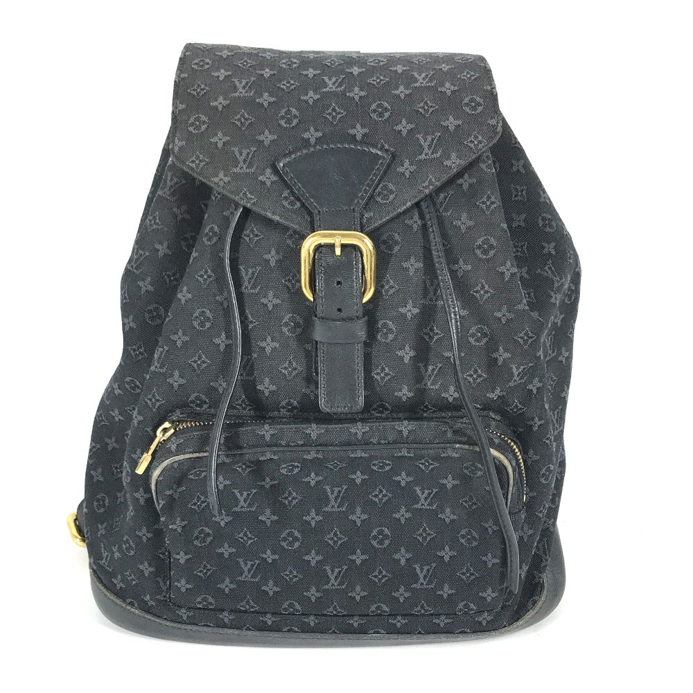 Louis Vuitton Backpack M92455 MontsourisGM Monogram Denim Blue Mini