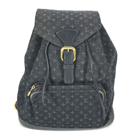 Louis Vuitton Backpack M92455 MontsourisGM Monogram Denim Blue Mini