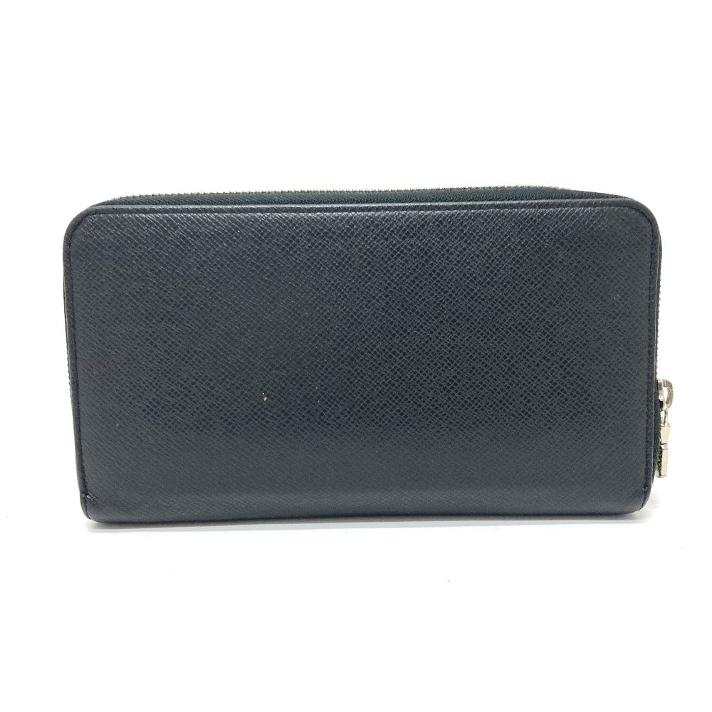 Louis Vuitton Long Purse M30056 Taiga Zippy Leather Black Wallet Case
