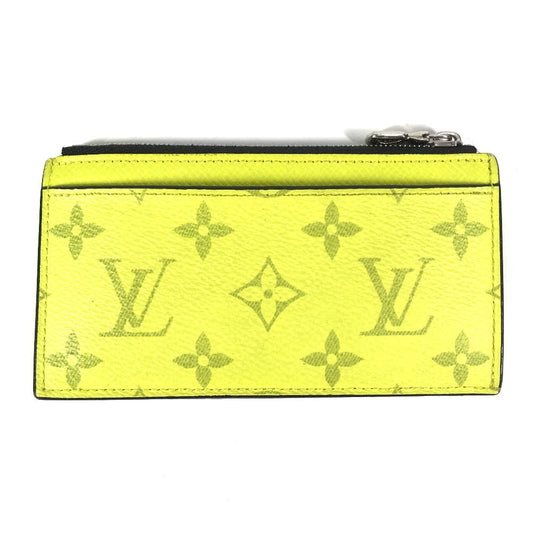 Louis Vuitton Coin M30950 Taiga yellow Taigalama Monogram Leather Canvas Wallet Case