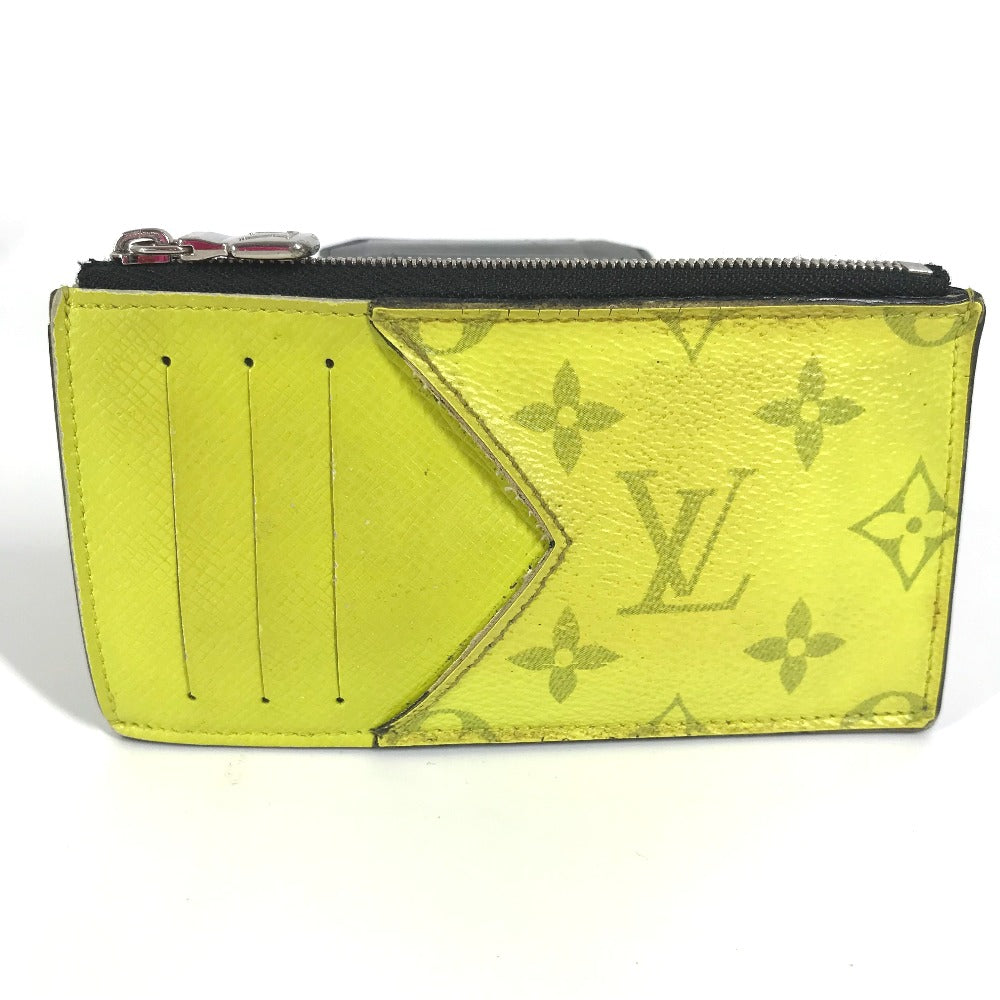 Louis Vuitton Coin M30950 Taiga yellow Taigalama Monogram Leather Canvas Wallet Case 29