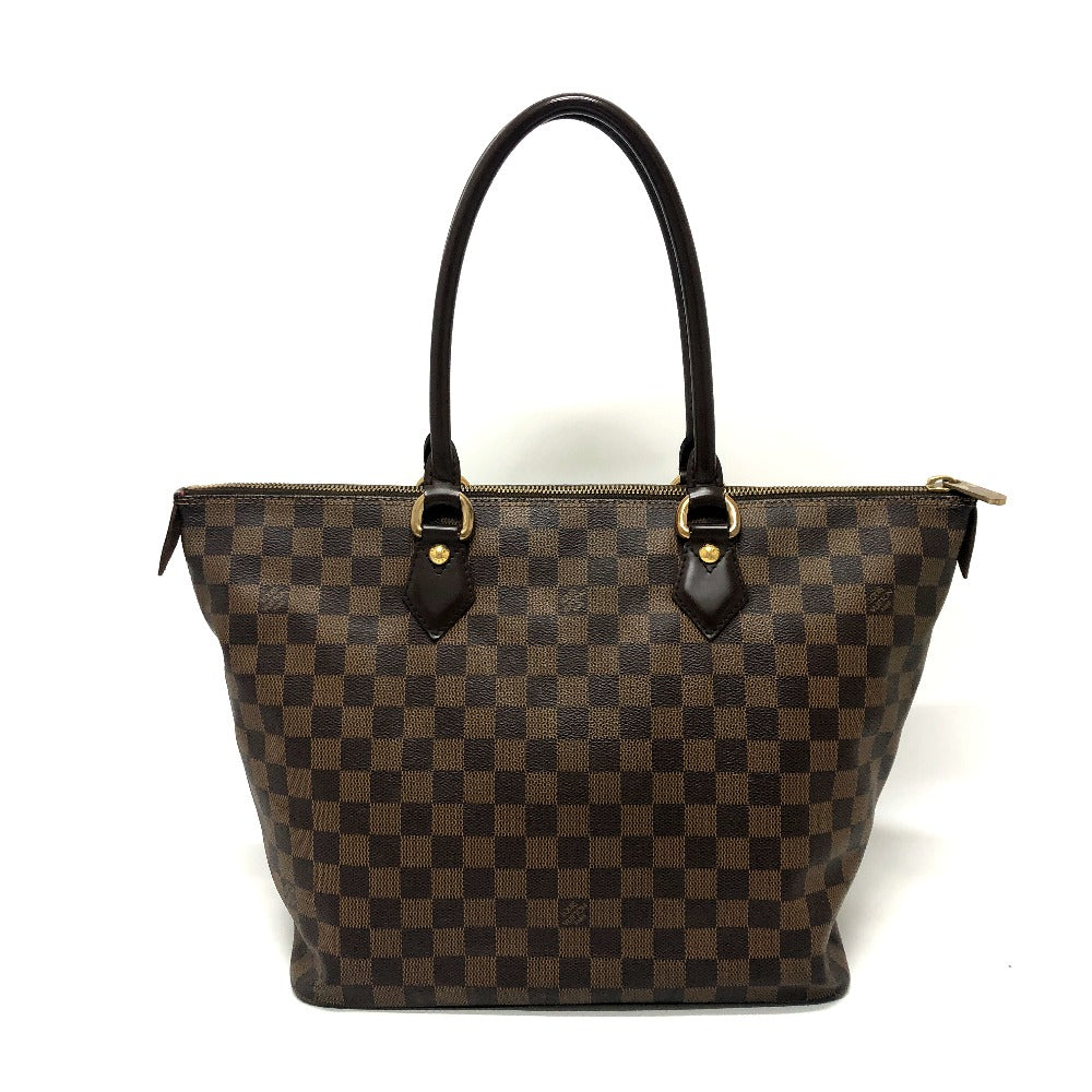 Louis Vuitton N51182 Damier SaleyaMM Canvas Brown Tote Bag