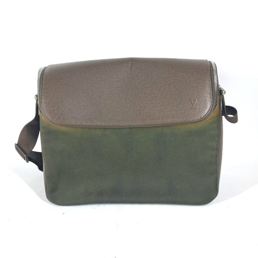 Louis Vuitton M30868 Taiga Thai meal Leather Nylon Brown Shoulder Bag