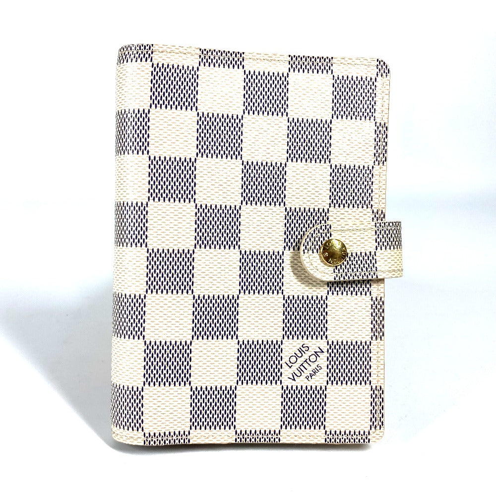 Louis Vuitton Notebook cover R20706 Damier Azur Canvas White Handbag