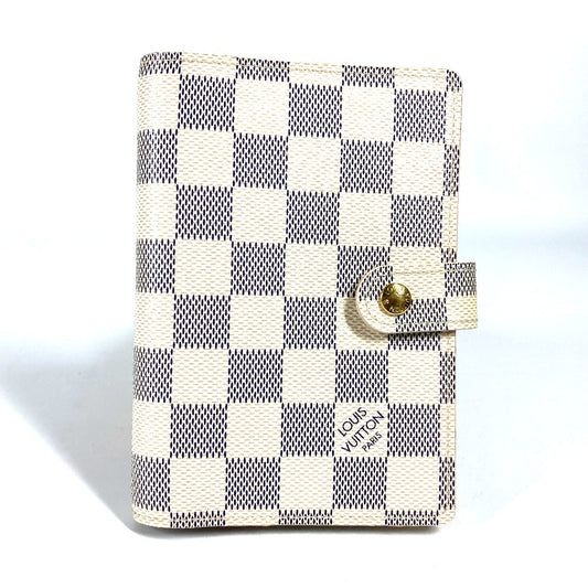 Louis Vuitton Notebook cover R20706 Damier Azur Canvas White Handbag