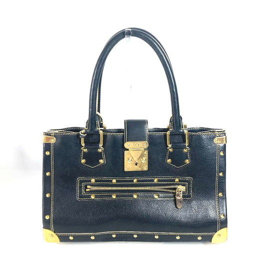 Louis Vuitton M91812 Suhari Faburo Studs Leather Black Tote Bag