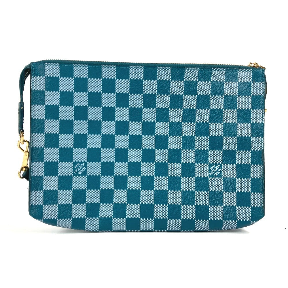 Louis Vuitton N41310 PVC Damier color module Leather Green Shoulder Bag