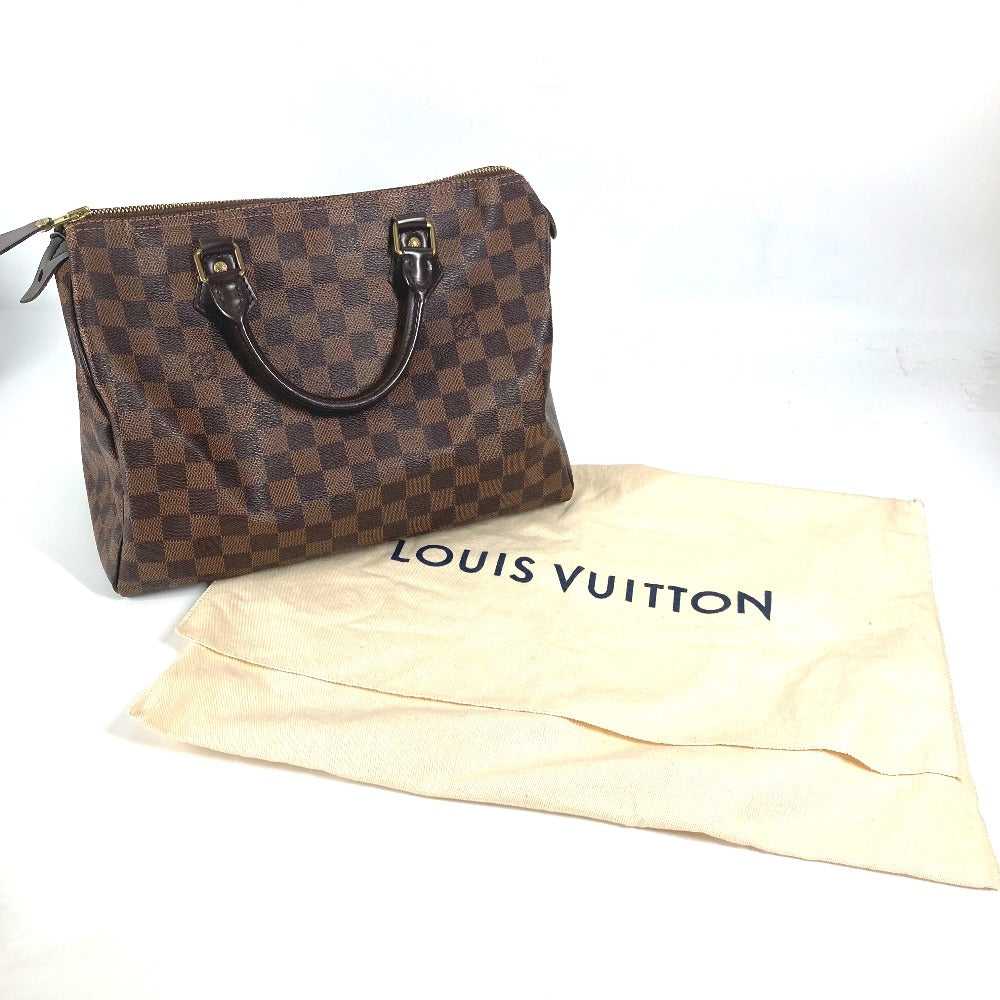 Louis Vuitton N41364 Damier Speedy 30 Canvas Brown Handbag