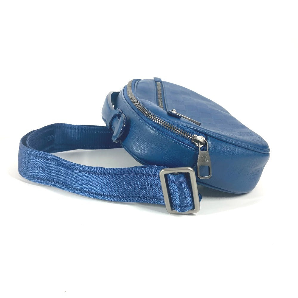 Louis Vuitton Sling N41354 Damier Anfini Damier Leather Blue Crossbody Bag