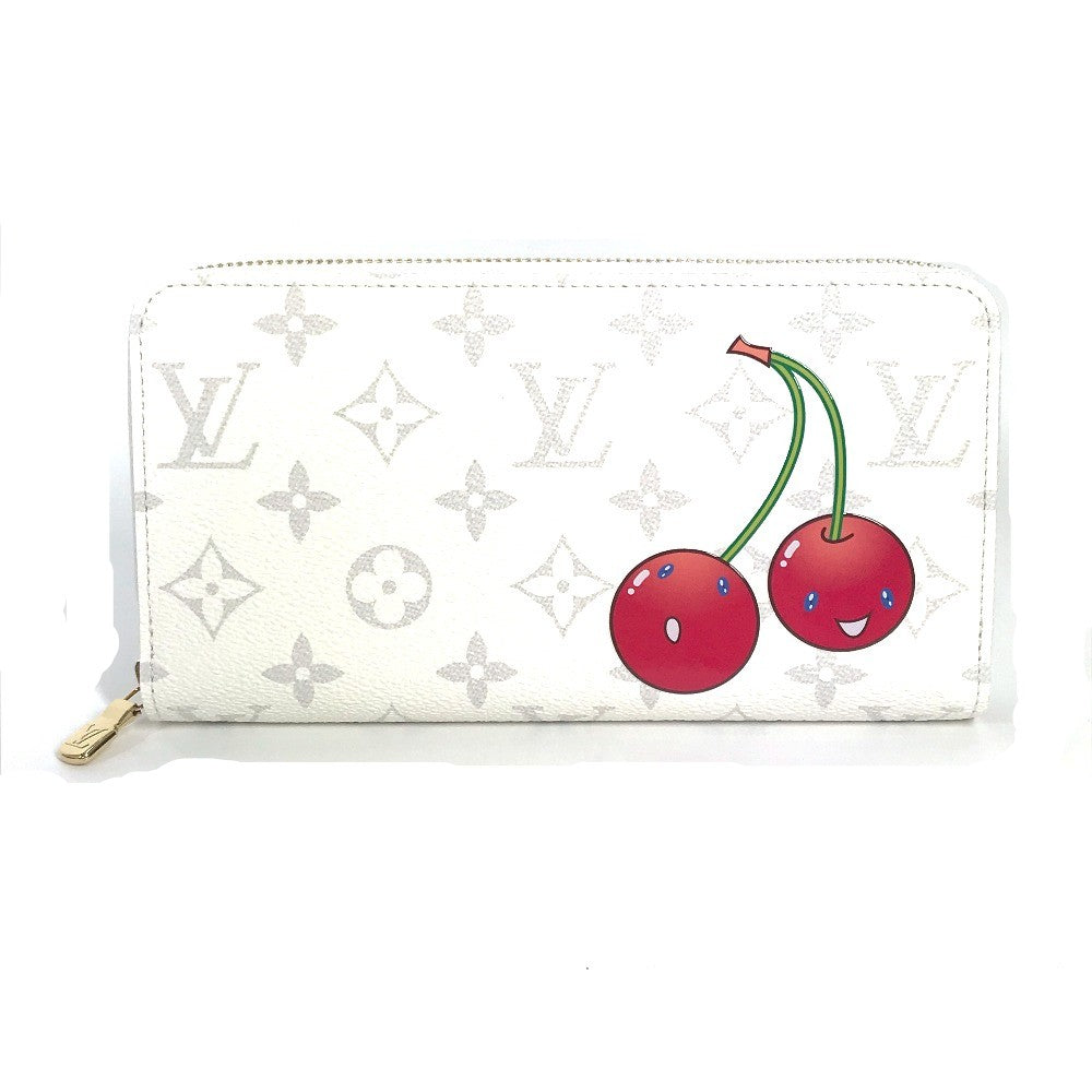 Louis Vuitton Long Purse M14240 Takashi Murakami Monogram Canvas White Wallet Case