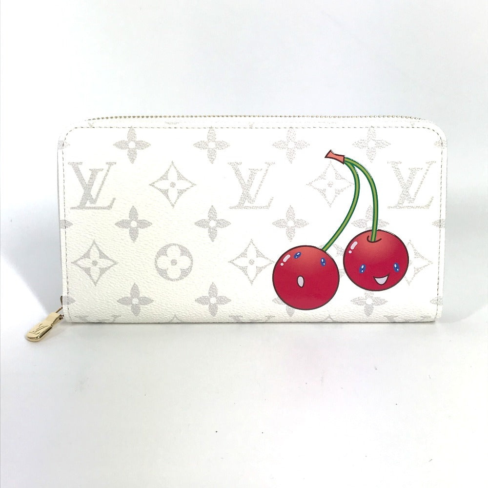 Louis Vuitton Long Purse M14240 Takashi Murakami Monogram Canvas White Wallet Case 1