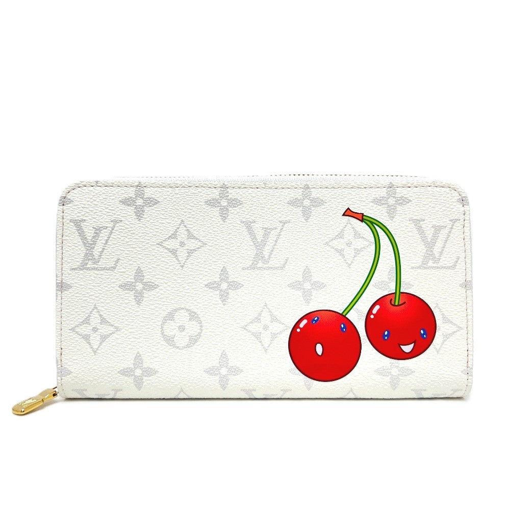 Louis Vuitton Long Purse M14240 Takashi Murakami Monogram Canvas White Wallet Case 2