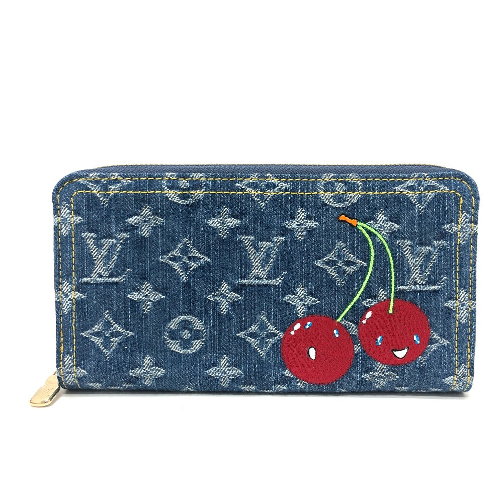 Louis Vuitton Long Purse M23161 Takashi Murakami Monogram Denim Blue Wallet Case 2