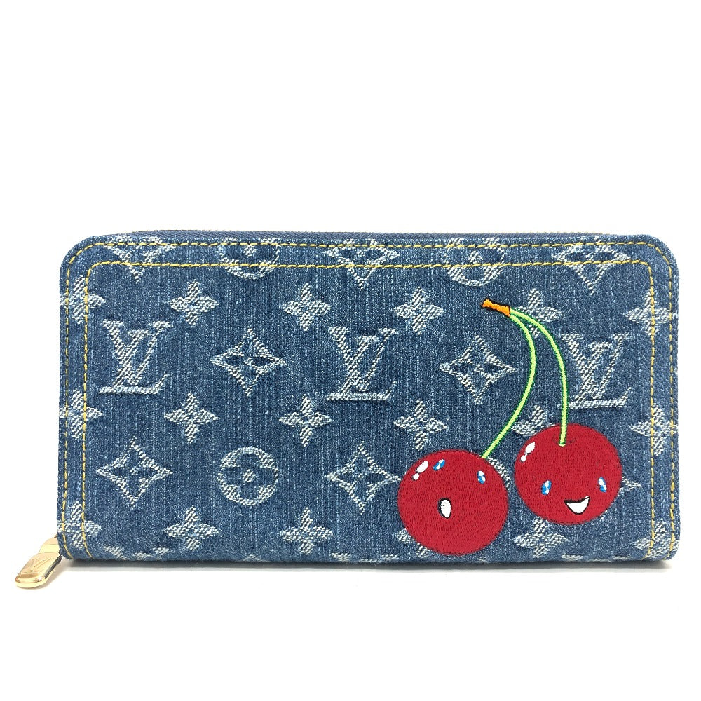 Louis Vuitton Long Purse M23161 Takashi Murakami Monogram Denim Blue Wallet Case
